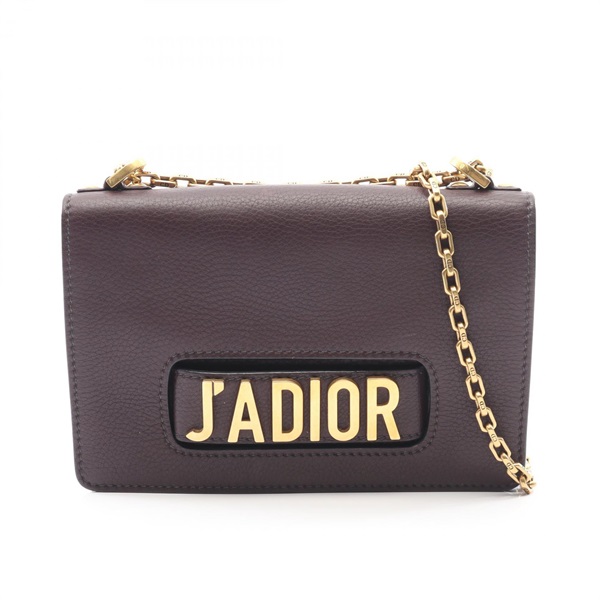 Christian Dior J'ADIOR Chain Shoulder Handbag leather Bordeaux Used Women logo