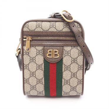 BALENCIAGA × GUCCI Hacker Project Shoulder Bag 680129 canvas leather Beige Used