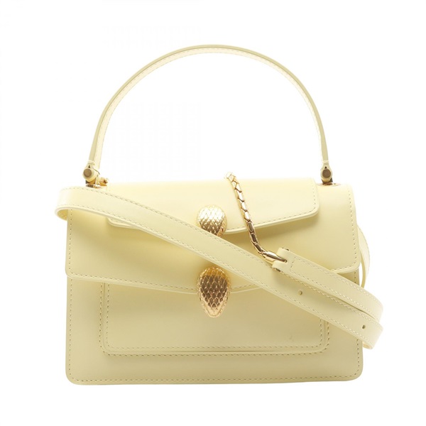 BVLGARI ALEXANDER WANG Serpenti chain shoulder Handbag leather Yellow Used Women