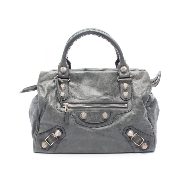 BALENCIAGA The Giant Midday Editor's Handbag 207806 leather Green Used Women