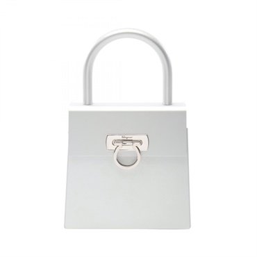 Salvatore Ferragamo Gancini Handbag 21 6716 metal Silver Used Women