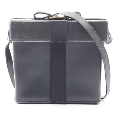 Salvatore Ferragamo Vara ribbon Shoulder crossbody Bag 21 4177 leather Navy Used