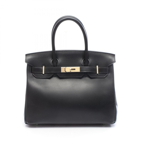 HERMES Birkin 30 Handbag Y leather Taderakto Black Used Women GHW