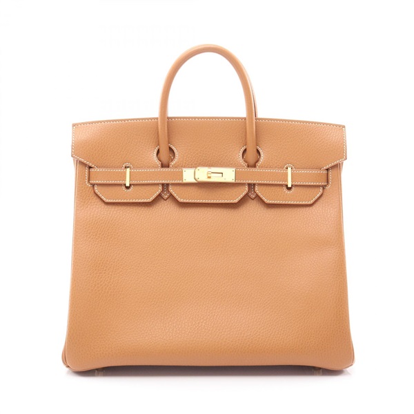 HERMES Haut a courroies 32 Handbag A Ardennes leather Natural GHW Used Women