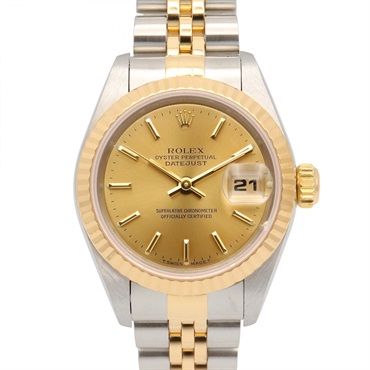 ROLEX Datejust T Wrist Watch 69173 Automatic 18KYG Yellow Gold SS Used Women