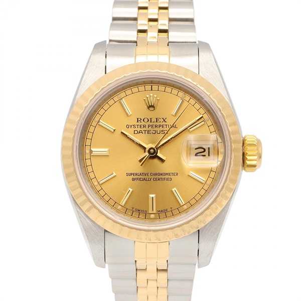 ROLEX Datejust Wrist Watch 69173 Automatic 18KYG Yellow Gold SS Used Women