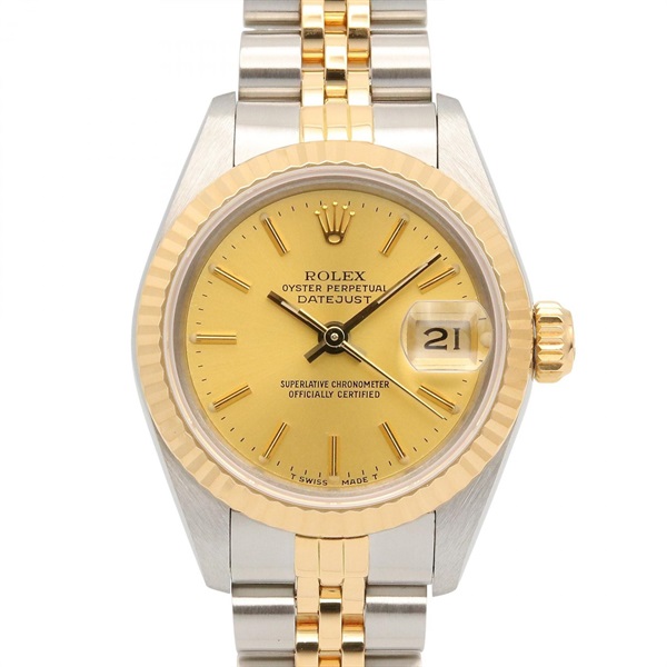 ROLEX Datejust No. 96 Wrist Watch 69173 Automatic 18KYG SS Used Women