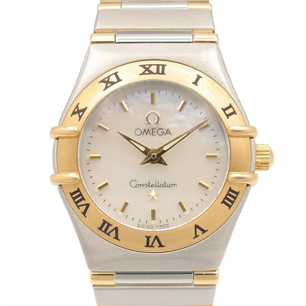 OMEGA Constellation Mini Wrist Watch 1362.70 Quartz 18KYG SS Used Women