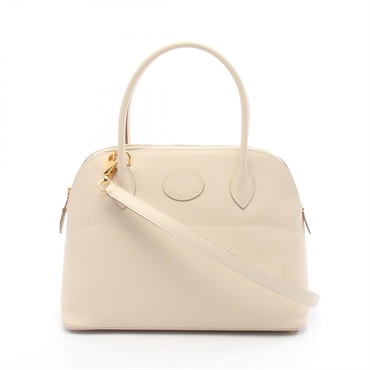 HERMES Bolide2 7 Shoulder Handbag Epsom leather Craie Beige Used Women GHW Z