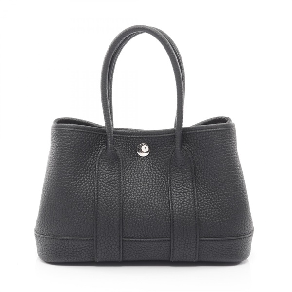 HERMES Neo Garden 23 Tote hand Bag K Negonda leather SHW Black Used Women