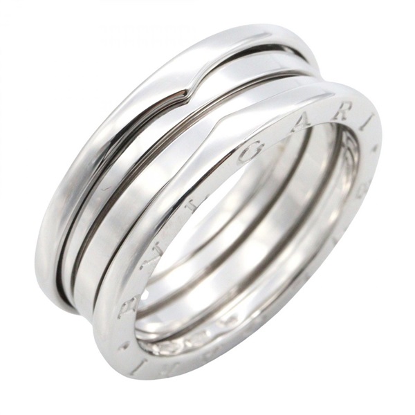 BVLGARI B-zero1 3 Bands Ring 18KWG White Gold Used Women US Size 10.25