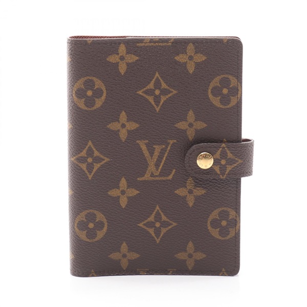 LOUIS VUITTON Agenda PM Notebook cover R20005 Monogram Brown Used Women