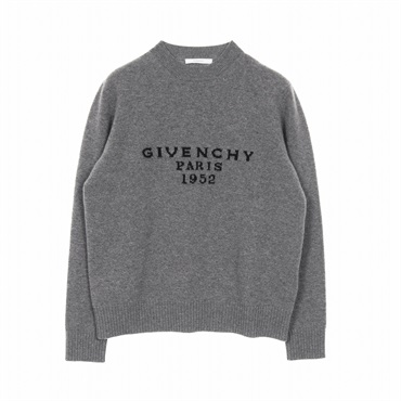 GIVENCHY knitwear sweater XS size V-neck wool cashmere Gray Used Women