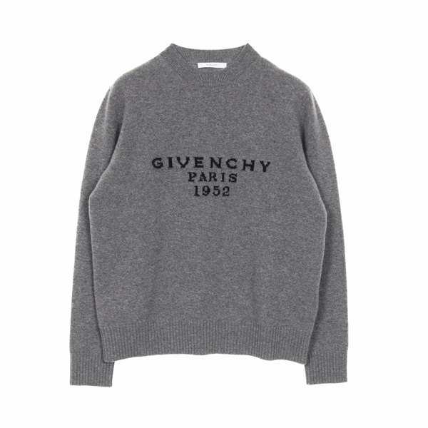 GIVENCHY knitwear sweater XS size V-neck wool cashmere Gray Used Women