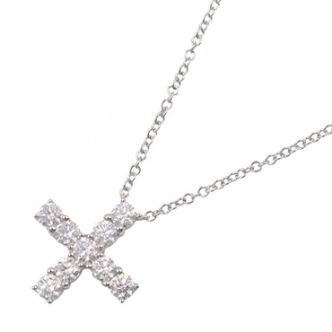 HARRY WINSTON Mini Cross Diamond Necklace Pendant Pt950 Platinum Used women