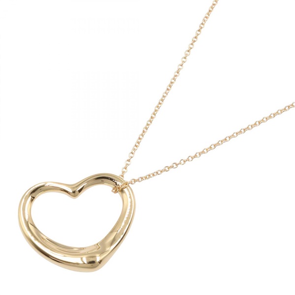 TIFFANY＆CO Open Heart Necklace Pendant 18kYG Yellow Gold Used women