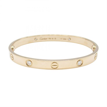 CARTIER Love 4P Diamond Bracelet B6069917 18KPG Pink Rose Gold Used Women