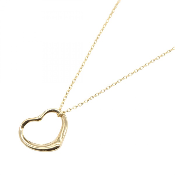 TIFFANY＆CO Open Heart Necklace Pendant 18KYG Yellow Gold Used women