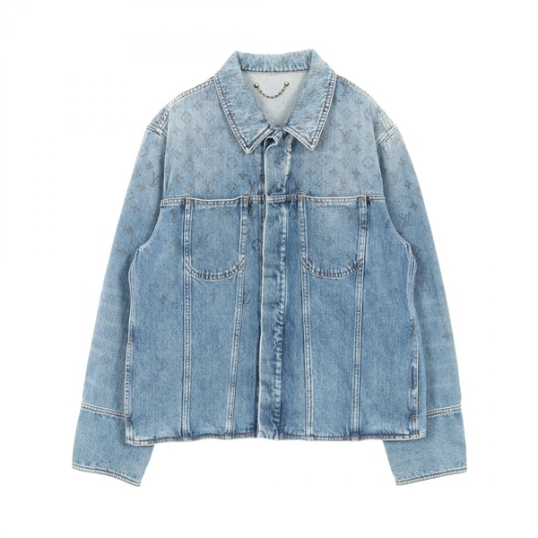 LOUIS VUITTON Monogram Denim Jacket RM202 YIE HJA71W cotton Blue Used mens #54