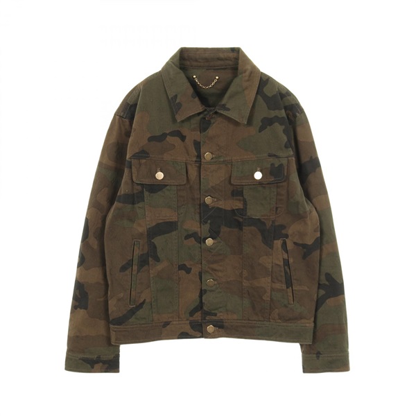 LOUIS VUITTON x Supreme Monogram camouflage Denim Jacket cotton Used mens #46