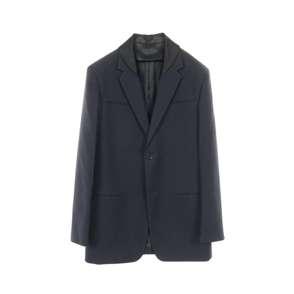 JIL SANDER Tailored jacket blazer wool silk Navy Used mens #44