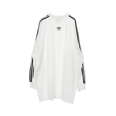 BALENCIAGA × Adidas Long Sleeve T-shirt 728789 TNVA6 cotton White Black #3 mens