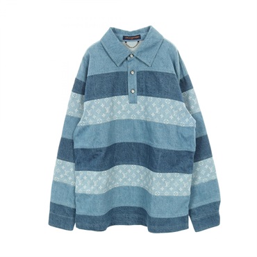 LOUIS VUITTON Monogram denim Polo shirt #M RM242MMJEEHRA26W cotton Navy Used