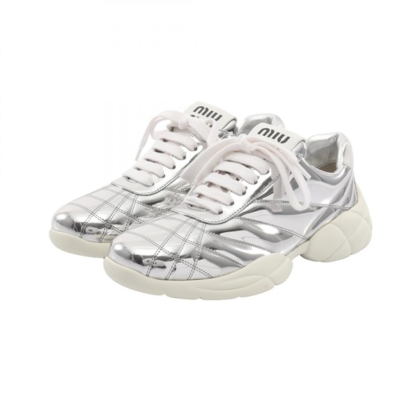 Miu Miu Metallic sneakers Fabric #37 Used Women