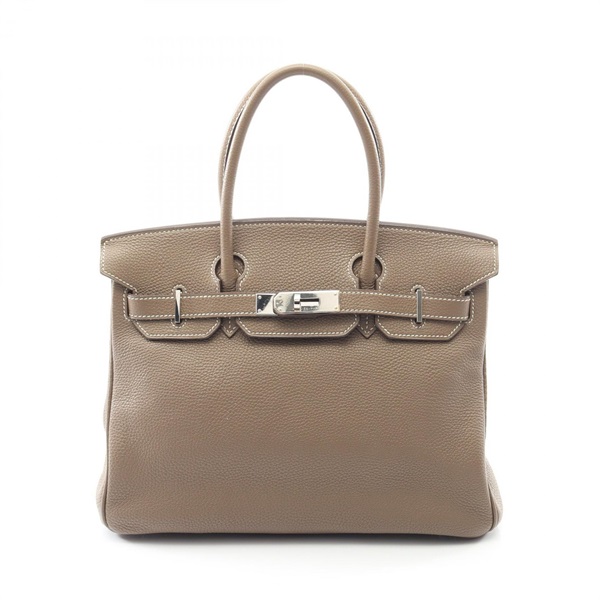 HERMES Birkin 30 Handbag J Togo leather Etoupe Grey Used SHW