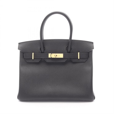 HERMES Birkin 30 Handbag A Epsom leather GHW Black Used Women