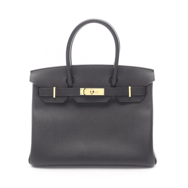 HERMES Birkin 30 Handbag A Epsom leather GHW Black Used Women