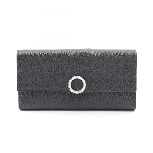 BVLGARI Bulgari Bulgari Double Sided Wallet 30416 leather Black Used Women SHW