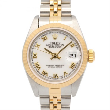 ROLEX Datejust Wrist Watch 69173 Automatic 18KYG Yellow Gold SS Used Women