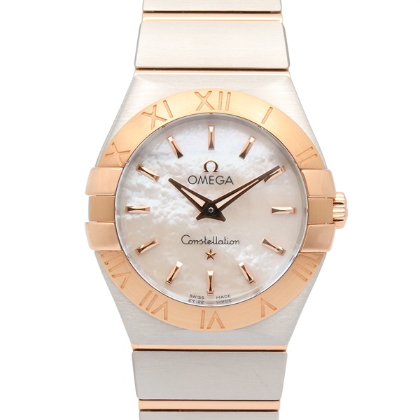 OMEGA Constellation Blush Wrist Watch Quartz 18KRG Pink Rose Gold SS NEW Women