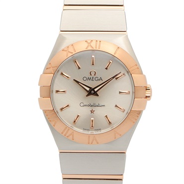 OMEGA Constellation Blush Wrist Watch Quartz 18KRG Pink Rose Gold SS NEW Women