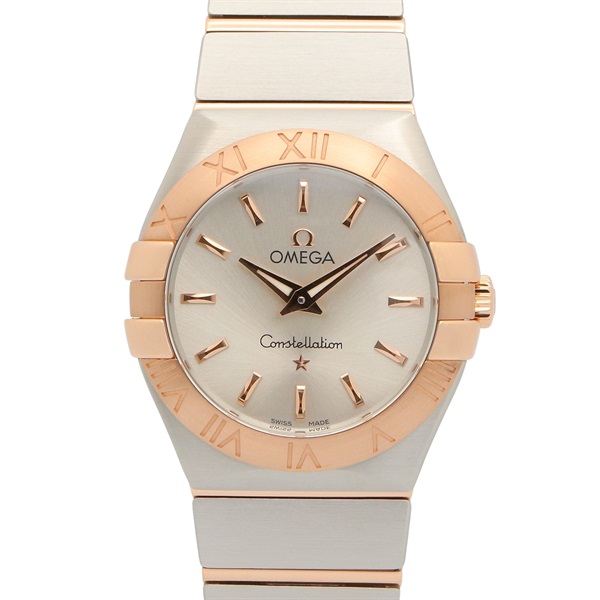 OMEGA Constellation Blush Wrist Watch Quartz 18KRG Pink Rose Gold SS NEW Women