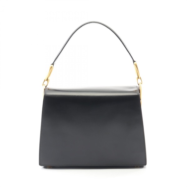 CELINE Handbag Calf leather Black Used Women