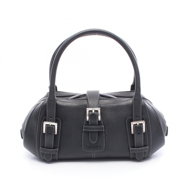 LOEWE Senda Shoulder Handbag leather Black Used Women