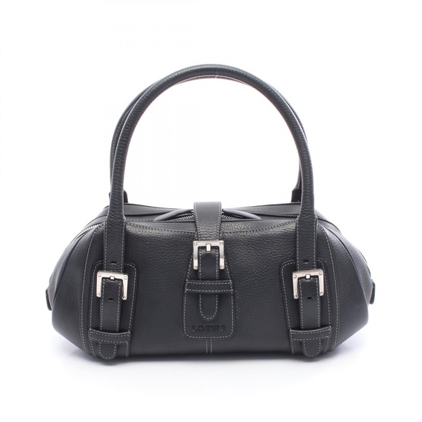 LOEWE Senda Shoulder Handbag leather Black Used Women