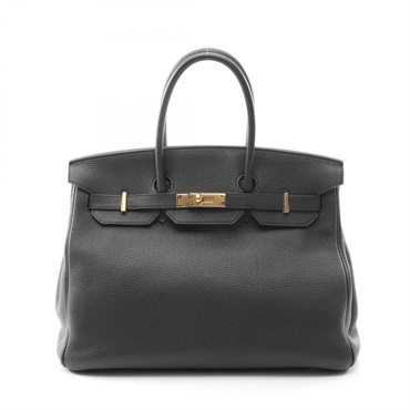 HERMES Birkin 35 Handbag Togo leather Black Used Women T GHW