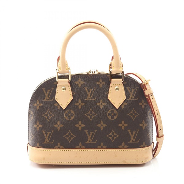 LOUIS VUITTON Alma BB Shoulder Handbag M46990 Monogram canvas leather Brown Used