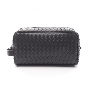 BOTTEGA VENETA Intrecciato business clutch bag 244706V47W11275 leather Black NEW