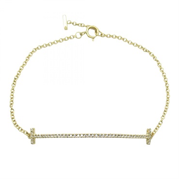 TIFFANY＆CO T Smile Bracelet Diamond Bracelet 60150751 18KYG Used Women 16㎝