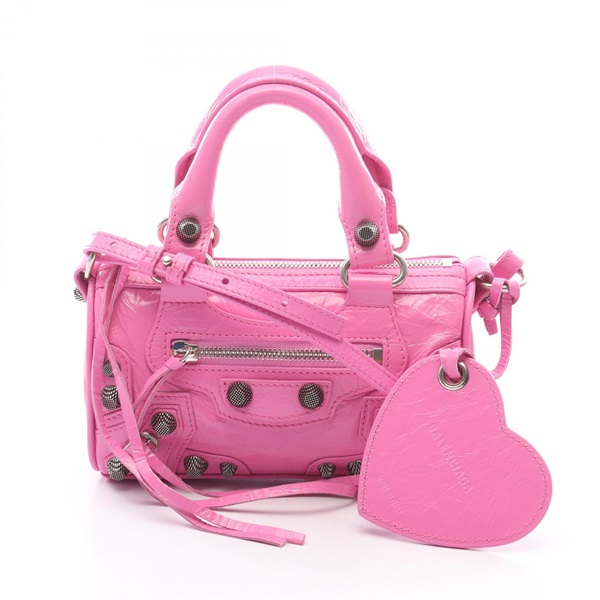 BALENCIAGA Le Cagole Nano Duffel crossbody Handbag 7925992AA6T5908 leather Pink