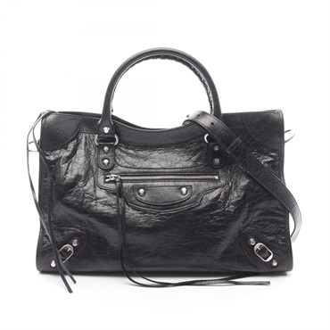 BALENCIAGA City Medium shoulder crossbody Handbag 8230582AA9S1000 leather Black