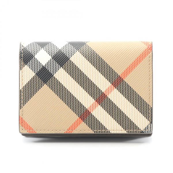 BURBERRY Vintage check Card Case 8091911 PVC coated canvas Beige NEW mens