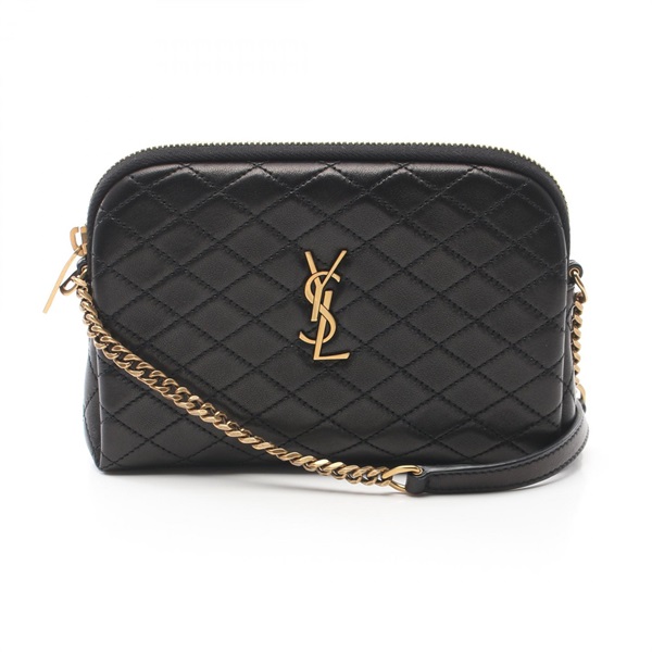 SAINT LAURENT PARIS Gabby Chain Pouch Shoulder Bag leather Black NEW Women