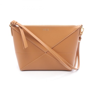 LOEWE Puzzlefold Pouch business clutch shoulder bag C510PT1X012586 leather Brown