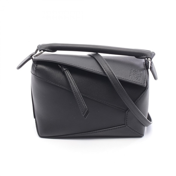 LOEWE Puzzle Edge Mini Shoulder Handbag A510P88X261100 leather Black NEW Women