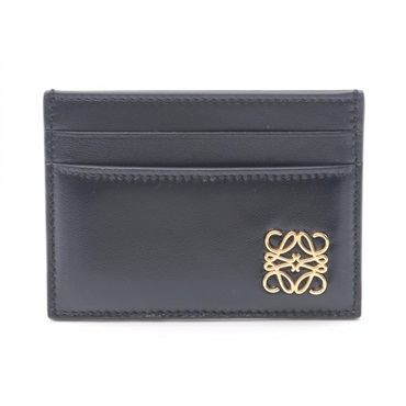 LOEWE Anagram Puffer Card Case C821322X011100 leather Black NEW Women